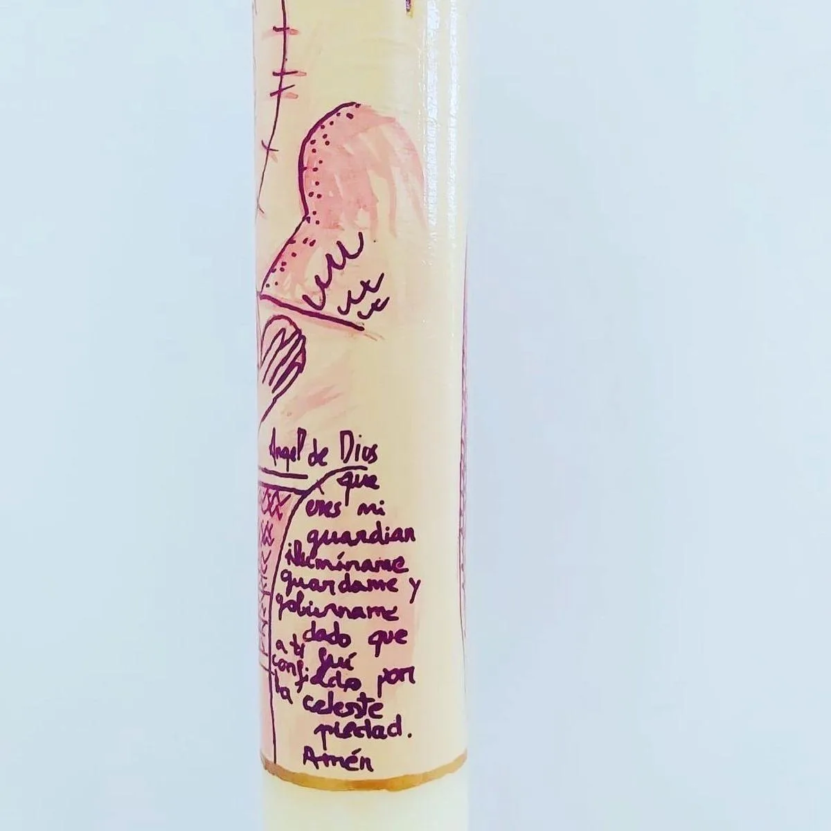 Vela de bautizo elaborada pintada a mano, referencia BZ-E-12